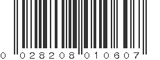 UPC 028208010607