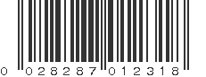 UPC 028287012318