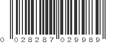 UPC 028287029989