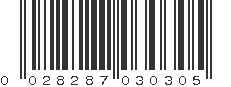 UPC 028287030305