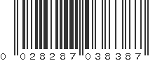 UPC 028287038387