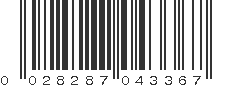 UPC 028287043367