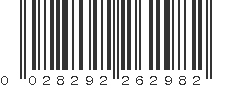 UPC 028292262982