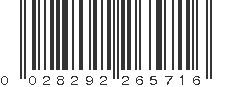 UPC 028292265716