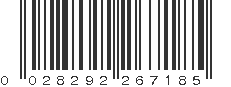 UPC 028292267185