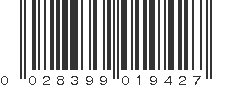 UPC 028399019427