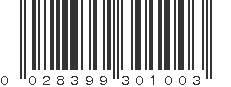 UPC 028399301003