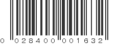 UPC 028400001632