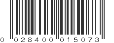 UPC 028400015073