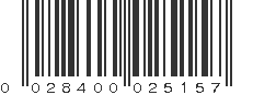 UPC 028400025157