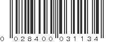 UPC 028400031134