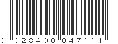 UPC 028400047111