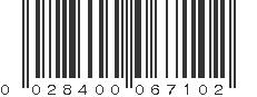 UPC 028400067102