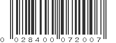 UPC 028400072007