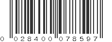 UPC 028400078597