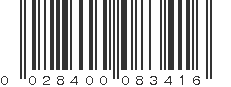 UPC 028400083416