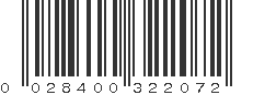 UPC 028400322072