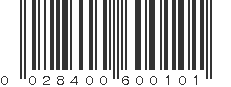 UPC 028400600101