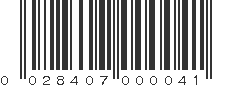 UPC 028407000041