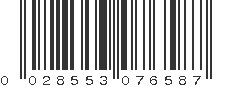 UPC 028553076587