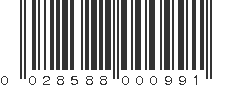 UPC 028588000991