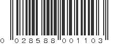 UPC 028588001103