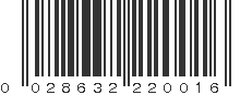 UPC 028632220016