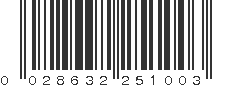 UPC 028632251003