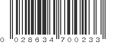 UPC 028634700233