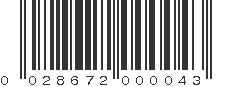 UPC 028672000043