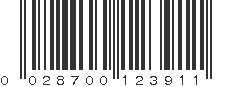 UPC 028700123911