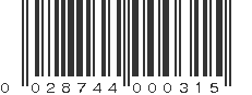 UPC 028744000315