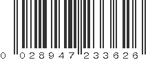 UPC 028947233626