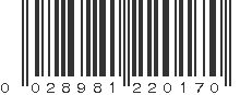 UPC 028981220170