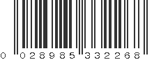 UPC 028985332268