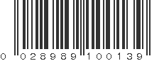 UPC 028989100139