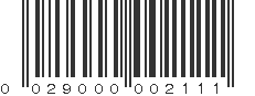 UPC 029000002111