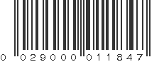 UPC 029000011847