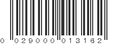 UPC 029000013162