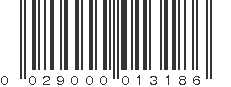 UPC 029000013186