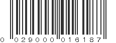 UPC 029000016187