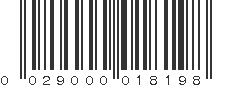 UPC 029000018198