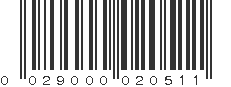 UPC 029000020511