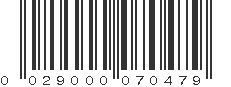 UPC 029000070479