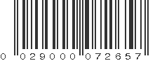 UPC 029000072657