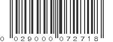 UPC 029000072718