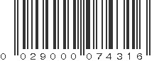 UPC 029000074316