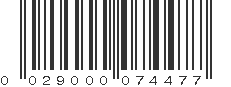 UPC 029000074477