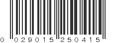 UPC 029015250415