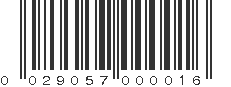 UPC 029057000016